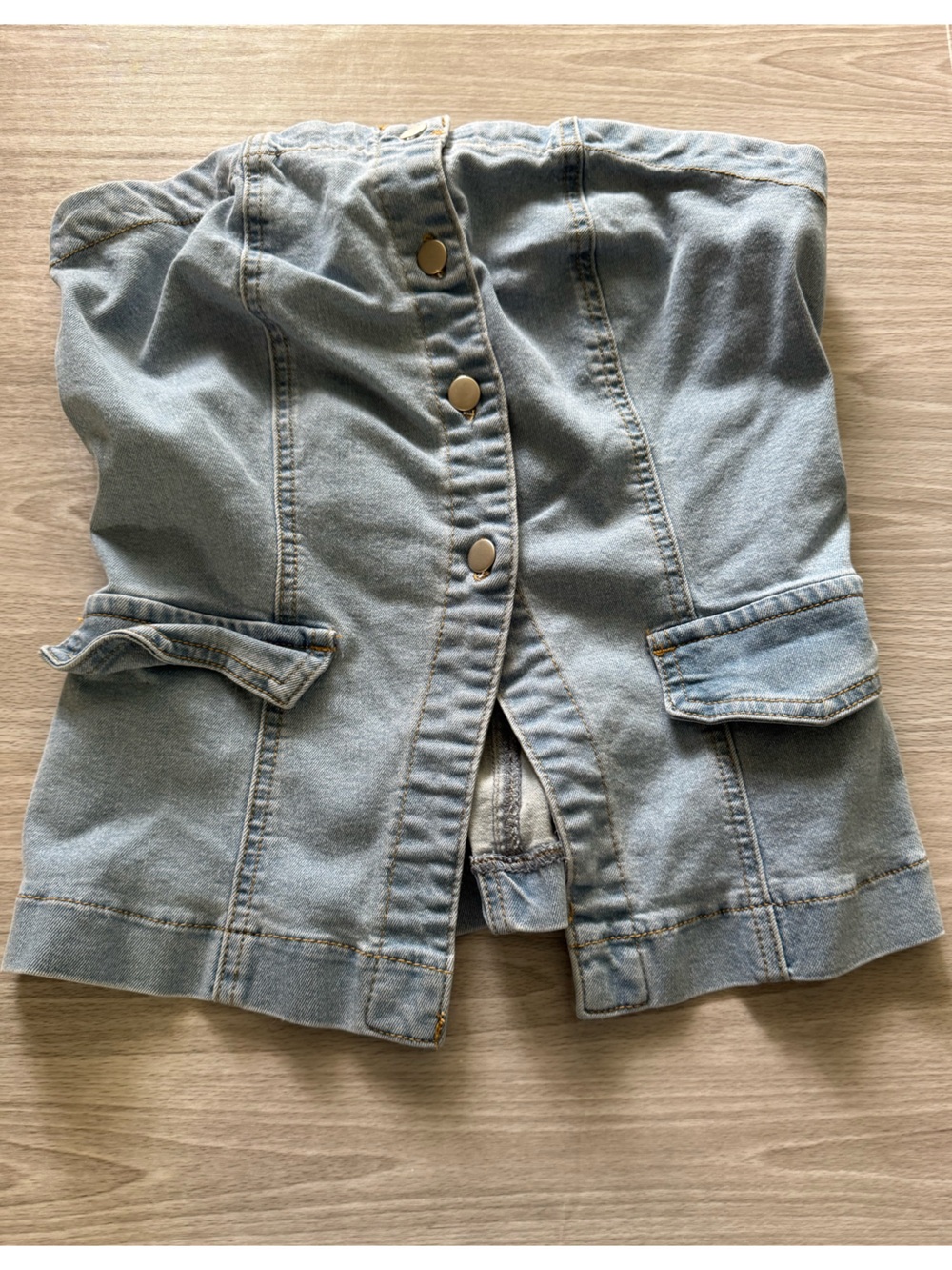 Light Wash Denim Jacket - Snap Button Front